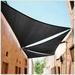 ColourTree 9 x 18 x 20.1 Black Right Triangle Sun Shade Sail Canopy Mesh Fabric UV Block & Water Air Permeable - Commercial Heavy Duty - 190 GSM - 3 Years Warranty - Custom Make