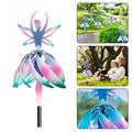 Willstar 10/5/3/2/1PCS Fairy Ballerina Wind Spinner Whimsical Creative Flower Fairy Elf Spinning Gradient Plastic Windmill Sculptures Angel Wind Chime with Metal Stake for Garden Lawn Yard Outdoor