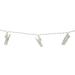 Northlight 15-Count Clear Clothes Pin Photo Holding LED String Lights - 6.5ft Warm White