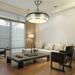 DENEST 36 Retractable Modern LED Ceiling Fan Lamp Chandelier with Remote Control