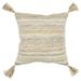 HomeRoots 403424 Sand Ivory Boho Weave Indoor & Outdoor Throw Pillow