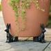 Potted Plant Stand Set Of 3 Animal Flower Pot Holders Resin Support Feet Handmade For Home Or Garden Decoration (Hare)