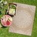 CAMILSON Indoor Outdoor Rug 6 x 9 Beige Medallion Area Rugs