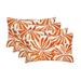 RSH DÃ©cor Indoor Outdoor Set of 4 Pillows 26 x 16 Aria Fiesta Rust Orange