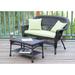 Jeco Wicker Patio Loveseat and Coffee Table Set