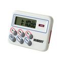 HUBERTÂ® Digital Timer/Clock/Stopwatch White Plastic Multi-Task - 3 W x 3 H x 3/4 D