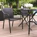 Crosley Furniture Palm Harbor 4-Piece Stackable Outdoor Chair Set Wicker Patio Chairs for Dining Porch