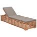 vidaXL Patio Lounge Chair Outdoor Chair Sunlounger with Cushion Solid Teak