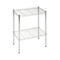 Honey-Can-Do 2-Tier Steel Adjustable Storage Shelves Chrome Holds up to 250 lb per shelf