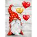 Toland Home Garden Heart Gnome Valentines Day Valentine Flag Double Sided 12x18 Inch