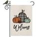 Fall Garden Flag Happiwiz 12 x 18 Inch Thanksgiving Garden Flag Yard Flag Vertical Double Sided Fall Thanksgiving Garden Decoration with Pumpkin for Autumn Thanksgiving Day Indoor Outdoor Decor