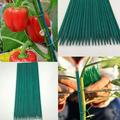 SweetCandy Garden Plant Stakes Green Bamboo Sticks Sturdy Flower Plant Support Stakes Wood Bamboo Sign Poster Garden Sticks(50pcs 40cm)