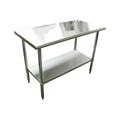 Excellante 24 x 60 x 35 430 stainless steel worktable flat top comes in set