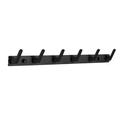 Metal Hook Rack Rail Door Holder Rack Hallway Hanger for Hanging Scarf Hats 6 Hooks