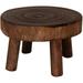 Wooden Plant Stand Small Round Flower Pot Holder Indoor Outdoor Wooden Stool Plant Stand Rustic Decor
