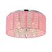 Warehouse of Tiffany Addison White 16-inch Crystal Flush Mount (color optional) Soft Pink