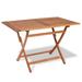 Anself Folding Garden Table Small Dining Table Foldable Design 47.2 x27.6 x29.5 Solid Teak Wood