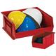 Box Partners Plastic Stack & Hang Bin Boxes 10 7/8 x 4 1/8 x 4 Red 12/Case BINP1144R