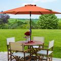 CHYVARY 7.5 Ft Patio Shade Umbrellas with Tilt Button for Patio Outdoor Garden and Pool Orange