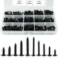 NKTIER 280pcs M3 M4 Screws Self Tapping Screws with Washers Pan Head Phillips Self Drilling Wood Screw Assortment Kit Zinc Plated Carbon Steel Screws Countersunk Machine Screw Fasteners