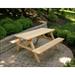 5 Red Cedar Picnic Table with Attached Benches