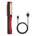 COB Rechargeable Work Light Micro USB Swivel Flashlight Inspection Lighting Tool Red
