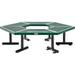 Hexagon Outdoor Tree Bench Expanded Metal 73 L x 63 W x 18 H Green