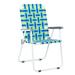 VINGLI Patio Lawn Chairs Folding 1 Pack Webbed Folding Chair Outdoor Beach Chair Portable Camping Chair for Yard GardenBlue)