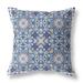 HomeRoots 414758 20 in. Blue & Pink Paisley Indoor & Outdoor Throw Pillow Blue Pink & White