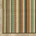 2 x4 Green and Brown Striped Indoor Outdoor Scatter Rug - 3 6 78.74 W x 114.17 D x 0.16 H 7 x 9