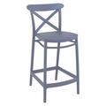 Compamia Cross Indoor Outdoor Counter Stool Dark Gray