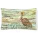 Brown Pelican Sunset Canvas Fabric Decorative Pillow