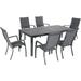 Hanover Napdn7pchb Naples Seven Piece Rectangular Aluminum Framed Fabric Outdoor Dining