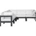 Meridian Furniture Nizuc White Outdoor Patio Modular Sectional