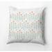 Simply Daisy Periwinkle Stripe Outdoor Pillow White/Orange/Green 20 in x 20 in