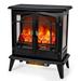 Giantex Electric Fireplace Stove Indoor Freestanding Heater w/Overheat Protection Portable Fireplace Stove for Home Office
