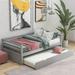 Hassch Daybed With Trundle Frame Set Twin Size Gray