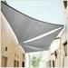 ColourTree 32 x 32 x 32 Gray Triangle Sun Shade Sail Canopy Mesh Fabric UV Block - Commercial Heavy Duty - 190 GSM - 3 Years Warranty ( We Make Custom Size )