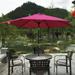 Outdoor Patio 9-Feet Market Table Umbrella - Burgundy