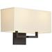 George Kovacs Rectangle Bronze 11 High 2- Light Wall Sconce