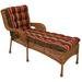 Blazing Needles 74 x 19 in. Squared Outdoor Patterned Spun Polyester Tufted Chaise Lounge Cushion Montfleuri Sangria