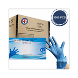 USA Medical Supplies Medical Examination Gloves - Color (Sky Blue) Size (Large) & Material (Rubber)