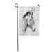 KDAGR Brown Mule Donkey Sketch Graphics Monochrome The Head Horse Garden Flag Decorative Flag House Banner 28x40 inch