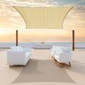 Colourtree Custom Size 7 x 20 Rectangle Beige Sun Shade Sail Canopy UV Air & Water Permeable - Commercial Standard Heavy Duty - 190 GSM - 3 Years Warranty ( We Make Custom Size )