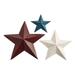 Red White and Blue Barn Stars Made of Durable Metal Rustic Outdoor Dcor Patriotic - Set of 3 by Maple Lane Creations