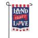 Carson Applique Garden Flag - Love For My Land