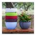 Household Hanging Flowerpot Woven Planter Flower Basket with Removable Chain for Garden Coffee Shop Home