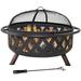 Marlowe Easy Caring Handy Metal Made Wood Burning Grill Pit & Fire Pit