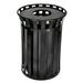 Alpine Commercial Trash Can Odor Eliminator Steel Garbage Bin Outdoor Black 38 Gallon