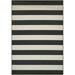 Couristan Afuera Yacht Club 2 x 3 7 Onyx Black and Ivory Stripe Outdoor Rectangle Rug